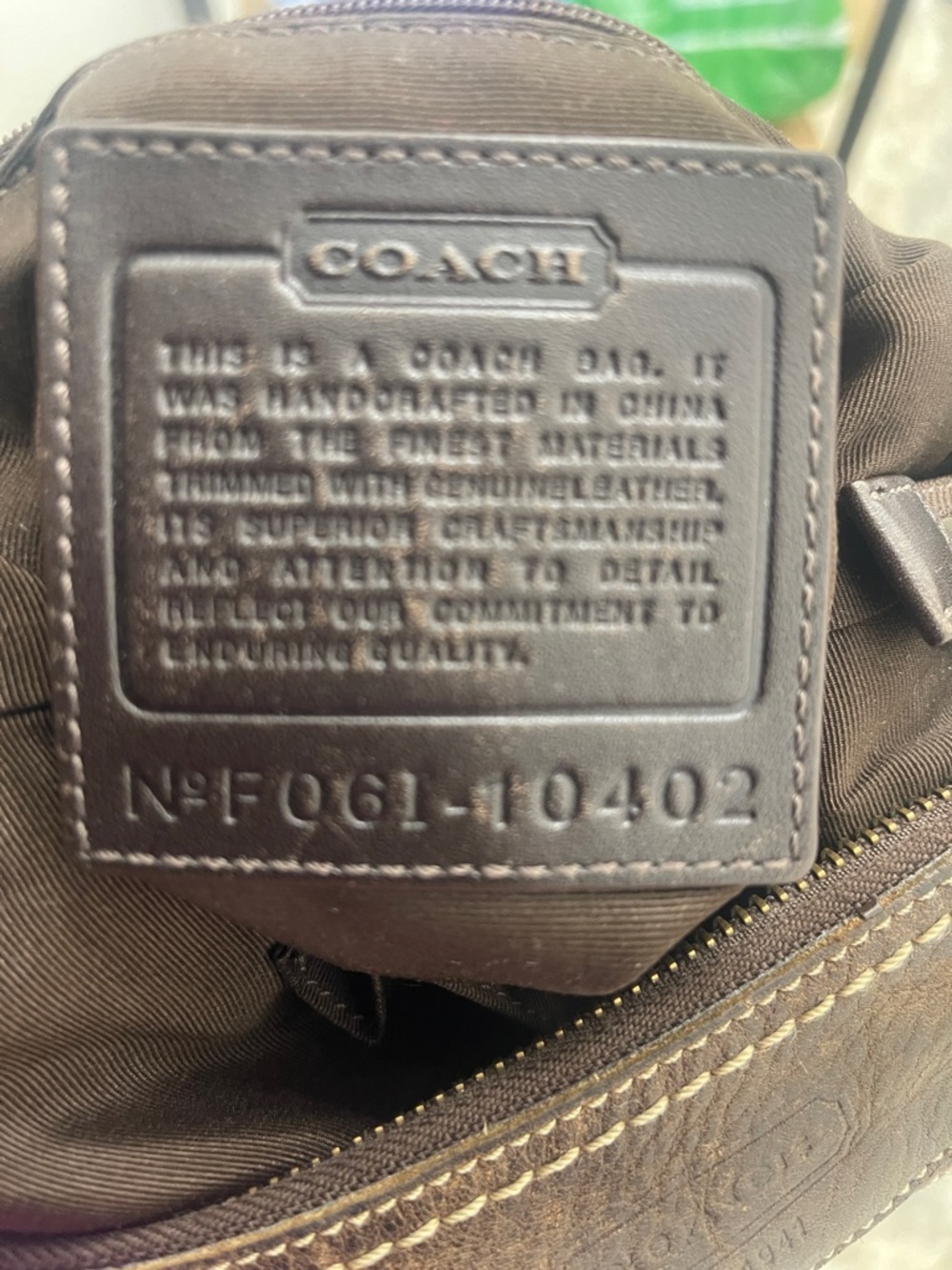 Coach Brown Signature Canvas Crossbody with Leather Trim - Picture 8 of 8